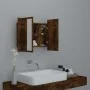 LED-Spiegelschrank aus geräuchertem Eichenholz, 60 x 12 x 45 cm von vidaXL, Badezimmerwaschtische - Ref: Foro24-822841, Preis...