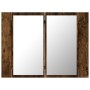 LED-Spiegelschrank aus geräuchertem Eichenholz, 60 x 12 x 45 cm von vidaXL, Badezimmerwaschtische - Ref: Foro24-822841, Preis...