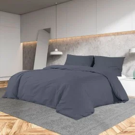 Anthrazitfarbenes Bettbezug-Set aus heller Mikrofaser, 260 x 220 cm von vidaXL, Bettbezüge - Ref: Foro24-135949, Preis: 25,37...