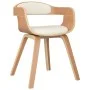 Sillas de comedor 4 uds madera curvada y cuero sintético crema de vidaXL, Sillas de comedor - Ref: Foro24-3092386, Precio: 62...