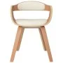 Sillas de comedor 4 uds madera curvada y cuero sintético crema de vidaXL, Sillas de comedor - Ref: Foro24-3092386, Precio: 62...