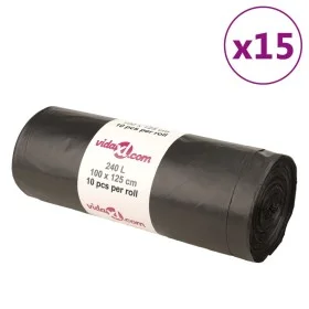 Black garbage bags 150 units 240 l by vidaXL, Garbage bags - Ref: Foro24-155341, Price: 51,96 €, Discount: %