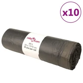 Garbage bags with drawstring closure 250 units black 60 l by vidaXL, Garbage bags - Ref: Foro24-155343, Price: 40,70 €, Disco...