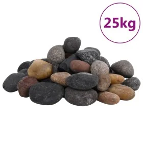 Polierte Kieselsteine, gemischte Farben, 25 kg, 5–8 cm von vidaXL, Aquariumdekoration - Ref: Foro24-155334, Preis: 53,57 €, R...