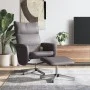 Reclining massage chair with footrest in gray synthetic leather by vidaXL, Armchairs - Ref: Foro24-356599, Price: 132,29 €, D...
