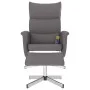 Reclining massage chair with footrest in gray synthetic leather by vidaXL, Armchairs - Ref: Foro24-356599, Price: 132,29 €, D...