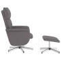 Liegender Massagesessel mit Fußstütze aus grauem Kunstleder von vidaXL, Sessel - Ref: Foro24-356599, Preis: 133,33 €, Rabatt: %