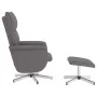 Reclining massage chair with footrest in gray synthetic leather by vidaXL, Armchairs - Ref: Foro24-356599, Price: 132,29 €, D...