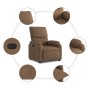 Sillón reclinable de tela marrón de vidaXL, Sillones - Ref: Foro24-373414, Precio: 200,90 €, Descuento: %