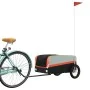 Black and orange iron bicycle trailer 30 kg by vidaXL, Bicycle trailers - Ref: Foro24-94033, Price: 102,75 €, Discount: %