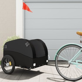 Remolque de carga para bicicleta hierro negro 45 kg