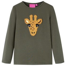 Camiseta infantil de manga larga caqui 92 de vidaXL, Camisetas para niños - Ref: Foro24-13484, Precio: 8,66 €, Descuento: %