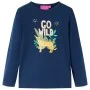 Marineblaues Langarm-T-Shirt für Kinder 128 von vidaXL, Kinder-T-Shirts - Ref: Foro24-13562, Preis: 8,30 €, Rabatt: %