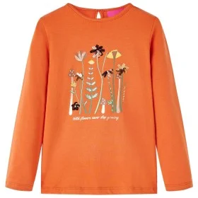 Langärmliges Kinder-T-Shirt 140 in gebranntem Orange von vidaXL, Kinder-T-Shirts - Ref: Foro24-13618, Preis: 12,14 €, Rabatt: %