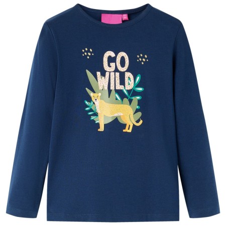 Navy blue long-sleeved children's t-shirt 104 by vidaXL, Kids T-shirts - Ref: Foro24-13560, Price: 8,39 €, Discount: %