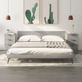 Nachttische 2 Einheiten betongraue Farbe 40x36x65 cm von vidaXL, Nachttische - Ref: Foro24-811277, Preis: 84,64 €, Rabatt: %