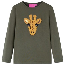 Khaki long-sleeved children's t-shirt 116 by vidaXL, Kids T-shirts - Ref: Foro24-13486, Price: 8,66 €, Discount: %