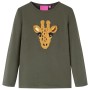 Camiseta infantil de manga larga caqui 116 de vidaXL, Camisetas para niños - Ref: Foro24-13486, Precio: 8,66 €