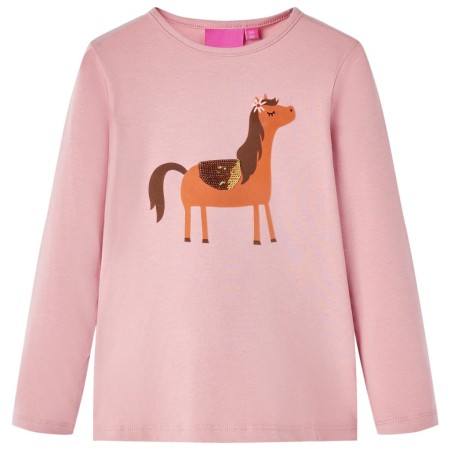 Children's long-sleeved t-shirt light pink 104 by vidaXL, Kids T-shirts - Ref: Foro24-13630, Price: 8,94 €, Discount: %