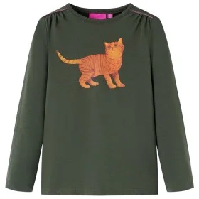 Khakifarbenes Langarm-T-Shirt für Kinder 140 von vidaXL, Kinder-T-Shirts - Ref: Foro24-14208, Preis: 9,90 €, Rabatt: %