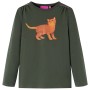 Khakifarbenes Langarm-T-Shirt für Kinder 140 von vidaXL, Kinder-T-Shirts - Ref: Foro24-14208, Preis: 10,01 €, Rabatt: %
