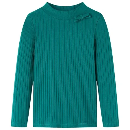 Dunkelgrünes, langärmliges Kinder-T-Shirt aus Stretch-Strick 140 von vidaXL, Kinder-T-Shirts - Ref: Foro24-13833, Preis: 7,93...