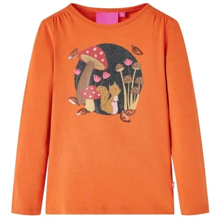 Langärmliges Kinder-T-Shirt 140 in gebranntem Orange von vidaXL, Kinder-T-Shirts - Ref: Foro24-14158, Preis: 8,72 €, Rabatt: %