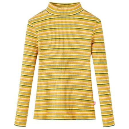 Langärmliges Kinder-T-Shirt mit Stehkragen in der Farbe Ocker 92 von vidaXL, Kinder-T-Shirts - Ref: Foro24-14359, Preis: 9,12...