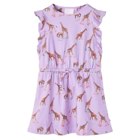Kinderkleid mit Rüschenärmeln und fliederfarbener Kordel 104 von vidaXL, Kinderkleider - Ref: Foro24-14601, Preis: 15,16 €, R...