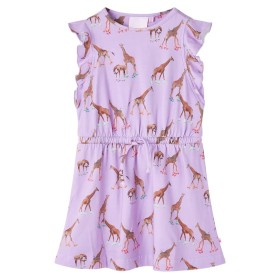 Vestido infantil mangas con volantes cordón lila 128 de vidaXL, Vestidos de niños - Ref: Foro24-14603, Precio: 15,32 €, Descu...