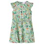 Vestido infantil con mangas volantes caqui claro 140 de vidaXL, Vestidos de niños - Ref: Foro24-14636, Precio: 14,85 €