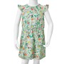 Vestido infantil con mangas volantes caqui claro 116 de vidaXL, Vestidos de niños - Ref: Foro24-14634, Precio: 14,85 €