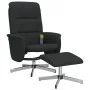 Sillón reclinable de masaje con reposapiés tela negro de vidaXL, Sillones - Ref: Foro24-356584, Precio: 127,01 €, Descuento: %