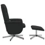 Sillón reclinable de masaje con reposapiés tela negro de vidaXL, Sillones - Ref: Foro24-356584, Precio: 127,01 €, Descuento: %