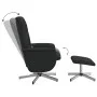 Sillón reclinable de masaje con reposapiés tela negro de vidaXL, Sillones - Ref: Foro24-356584, Precio: 127,01 €, Descuento: %