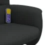 Sillón reclinable de masaje con reposapiés tela negro de vidaXL, Sillones - Ref: Foro24-356584, Precio: 127,01 €, Descuento: %