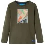Khaki long-sleeved children's t-shirt 140 by vidaXL, Kids T-shirts - Ref: Foro24-12823, Price: 9,55 €, Discount: %
