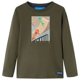 Camiseta infantil de manga larga caqui 116 de vidaXL, Camisetas para niños - Ref: Foro24-12821, Precio: 8,12 €, Descuento: %
