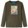 Khakifarbenes Langarm-T-Shirt für Kinder 116 von vidaXL, Kinder-T-Shirts - Ref: Foro24-12821, Preis: 8,20 €, Rabatt: %