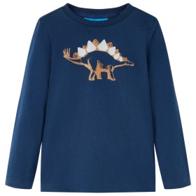 Marineblaues Langarm-T-Shirt für Kinder 116 von vidaXL, Kinder-T-Shirts - Ref: Foro24-12861, Preis: 8,39 €, Rabatt: %