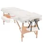 Massage table and folding stool 3 zones 10 cm white by vidaXL, massage tables - Ref: Foro24-110156, Price: 269,01 €, Discount: %