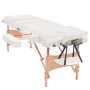 Massageliege und Klapphocker 3 Zonen 10 cm weiß von vidaXL, Massageliegen - Ref: Foro24-110156, Preis: 272,70 €, Rabatt: %