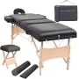 Massageliege und Klapphocker 3 Zonen 10 cm schwarz von vidaXL, Massageliegen - Ref: Foro24-110157, Preis: 287,97 €, Rabatt: %