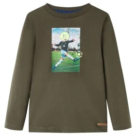 Camiseta infantil con manga larga caqui 140 de vidaXL, Camisetas para niños - Ref: Foro24-12738, Precio: 8,52 €, Descuento: %