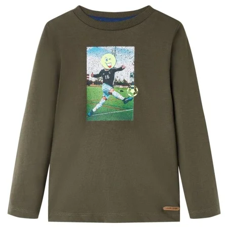 Kinder-T-Shirt mit langen Ärmeln Khaki 140 von vidaXL, Kinder-T-Shirts - Ref: Foro24-12738, Preis: 8,52 €, Rabatt: %