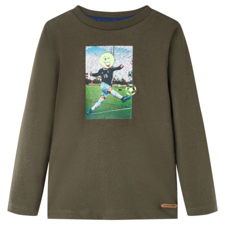 Kinder-T-Shirt mit langen Ärmeln Khaki 140 von vidaXL, Kinder-T-Shirts - Ref: Foro24-12738, Preis: 8,60 €, Rabatt: %