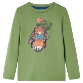 Camiseta infantil de manga larga caqui claro 92 de vidaXL, Camisetas para niños - Ref: Foro24-12759, Precio: 8,60 €, Descuent...