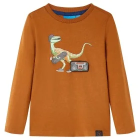 Children's long-sleeved t-shirt in cognac color 128 by vidaXL, Kids T-shirts - Ref: Foro24-12837, Price: 10,07 €, Discount: %