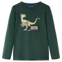 Dunkelgrünes langärmeliges Kinder-T-Shirt 104 von vidaXL, Kinder-T-Shirts - Ref: Foro24-12840, Preis: 8,54 €, Rabatt: %
