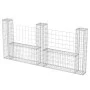 Cesta en forma de U muro de gaviones galvanizado 240x20x100 cm de vidaXL, Paneles de vallas - Ref: Foro24-142546, Precio: 102...